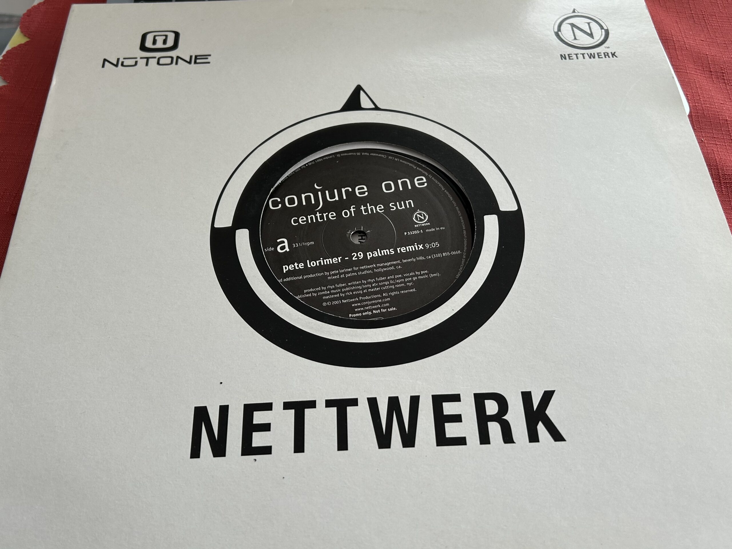 Conjure One – Centre Of The Sun (UK Nettwerk 2 -Track PROMO 12"). Prog House - Image 2