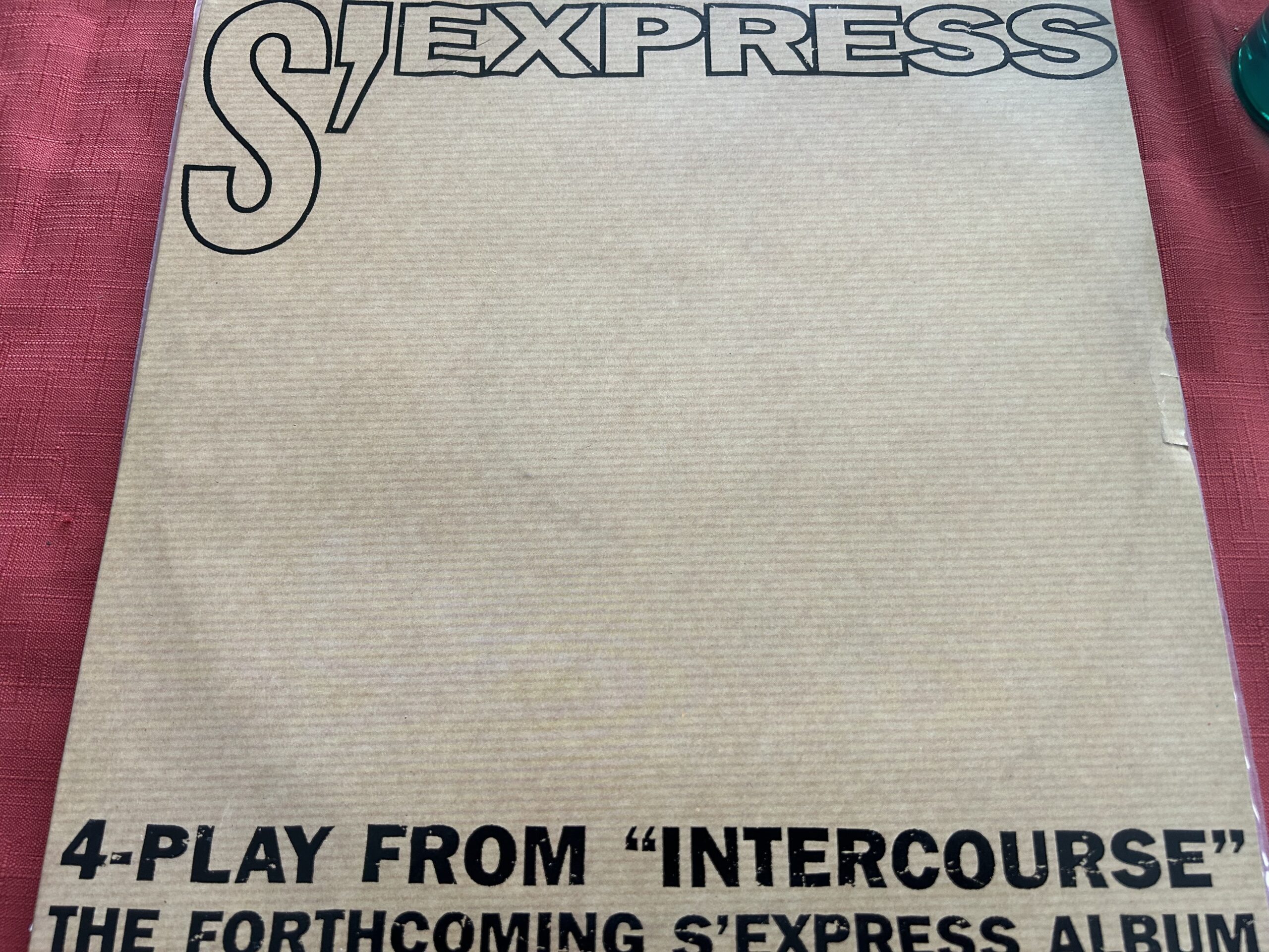 S-EXPRESS -"4-Play From Intercourse" (UK Rhythm King 4-Track PROMO 12")