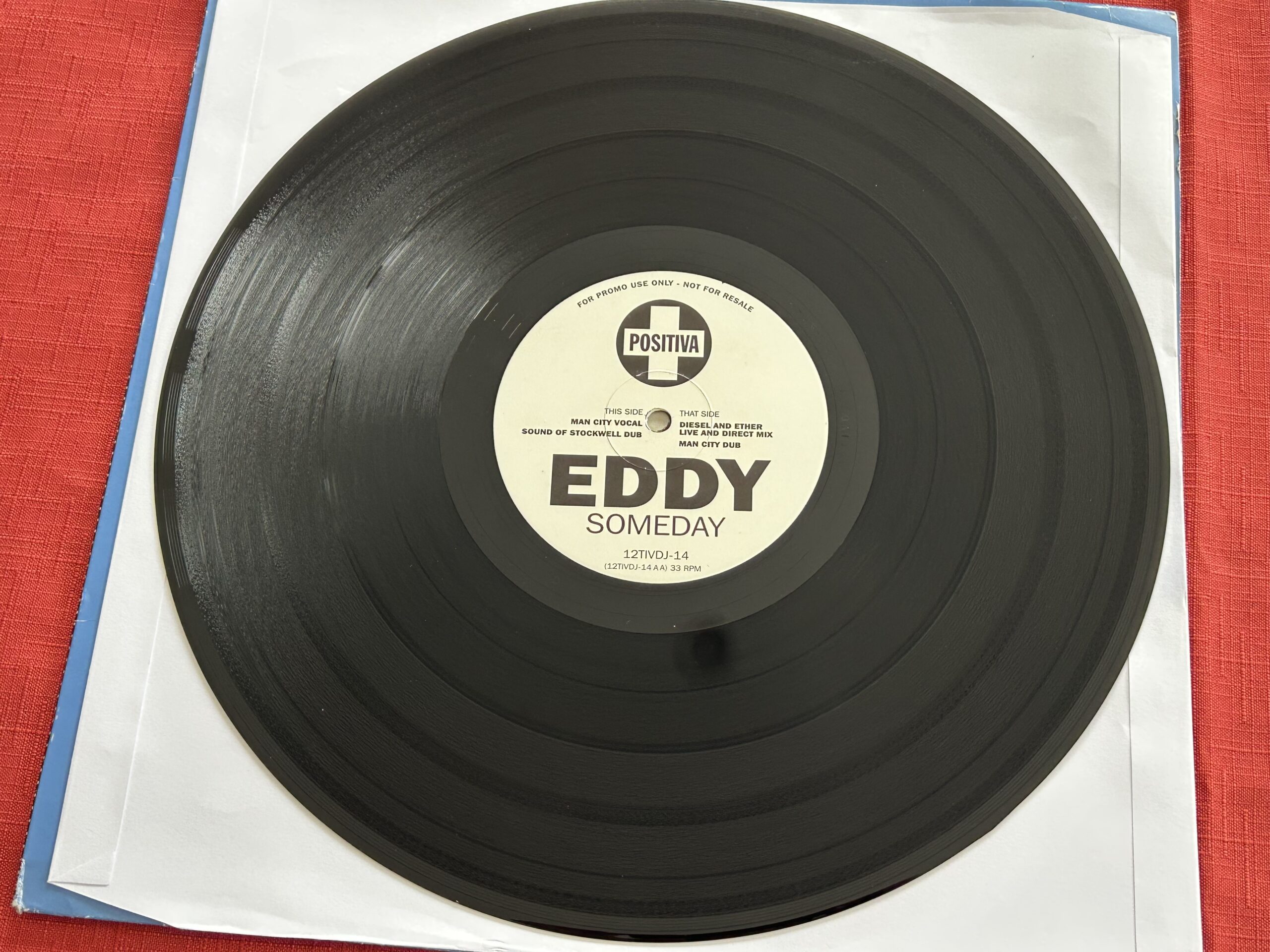EDDY Someday UK 4-Track PROMO 12'" Positiva RECORDS