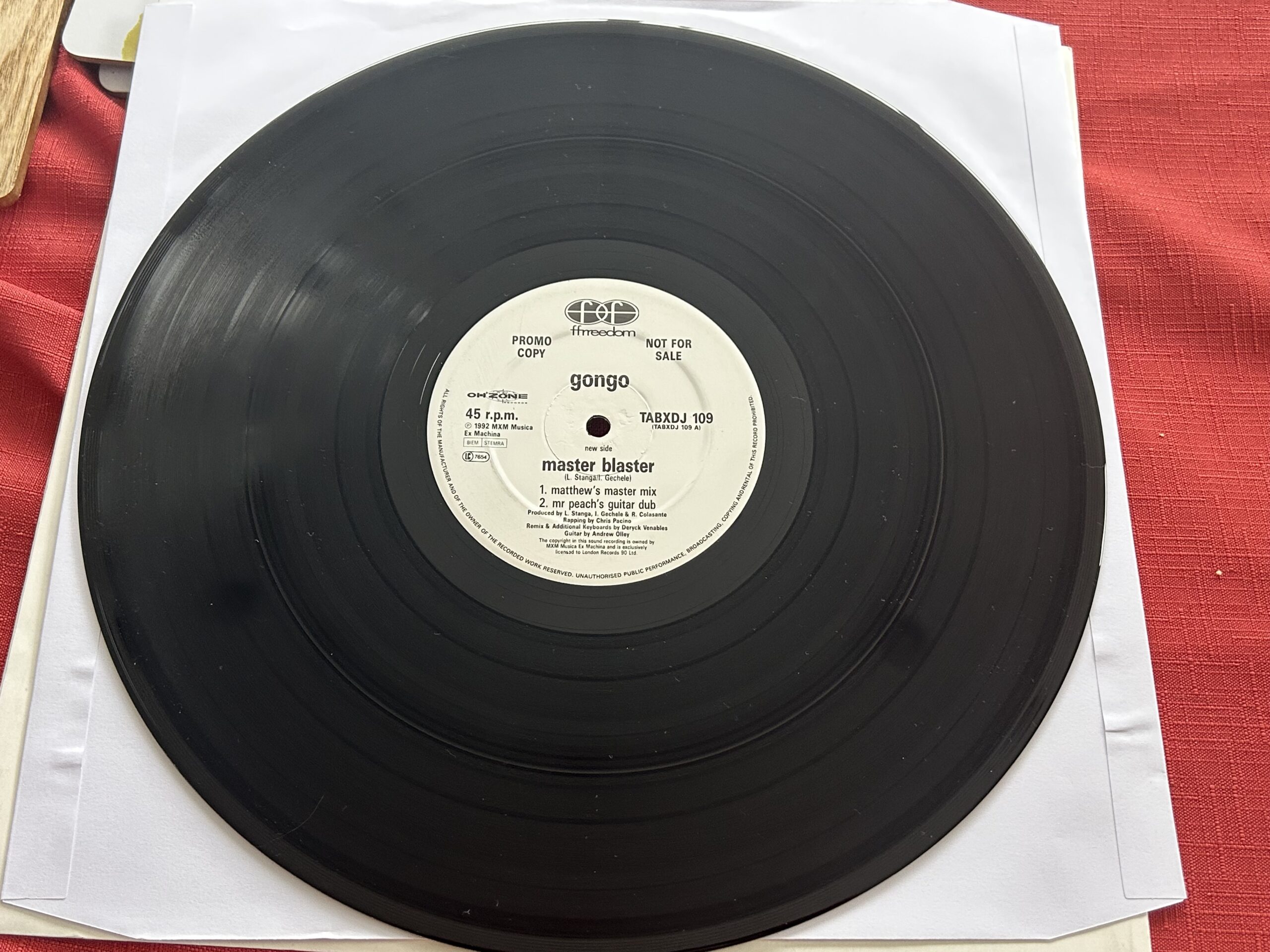 GONGO - Masterblaster (UK Frreedom 5-Track PROMO 12") - Image 2