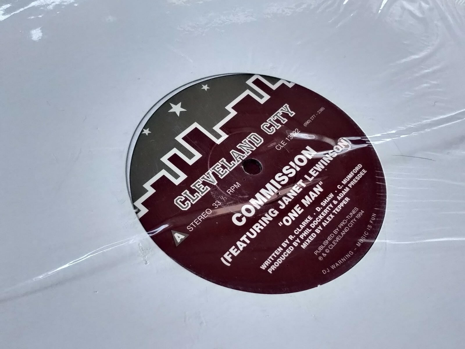 COMMISSION FT JANET LEWINSON One Man UK 2-track 12" Cleveland City Recs NM
